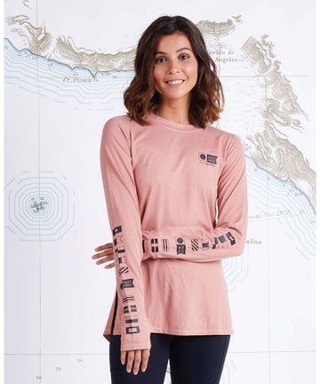 Salty Crew Thrill Seekers Crew Womens Sunshirt - Smokley Rose